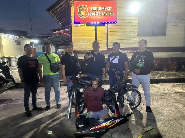 Terekam CCTV, Pelaku Curanmor Diciduk Polsek Bangko 