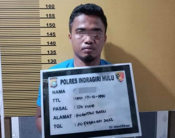 Gelapkan CPO 1 Truk, Tim Opsnal Polres Inhu Bekuk Sopir Tangki di Kampar
