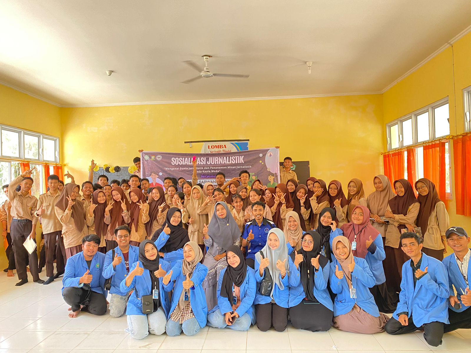 Gelar Sosialisasi Jurnalistik, Mahasiswa KKN UIN Suska Riau Hadirkan Sarwan Kelana Sebagai Pemateri