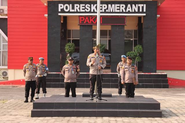 Pimpin Apel Bulanan Polisi RW, Kapolres Meranti : Selesaikan Masalah dengan Baik dan Cegah Potensi K