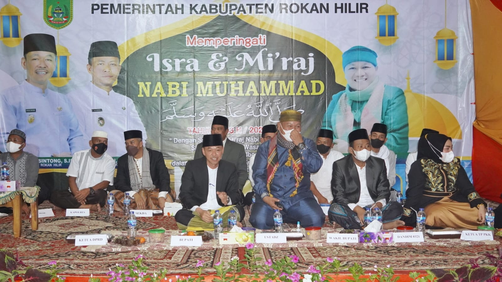 Peringatan Perjalanan Nabi Muhamamad SAW Diadakan Pemkab Rohil Dipenuhi Warga