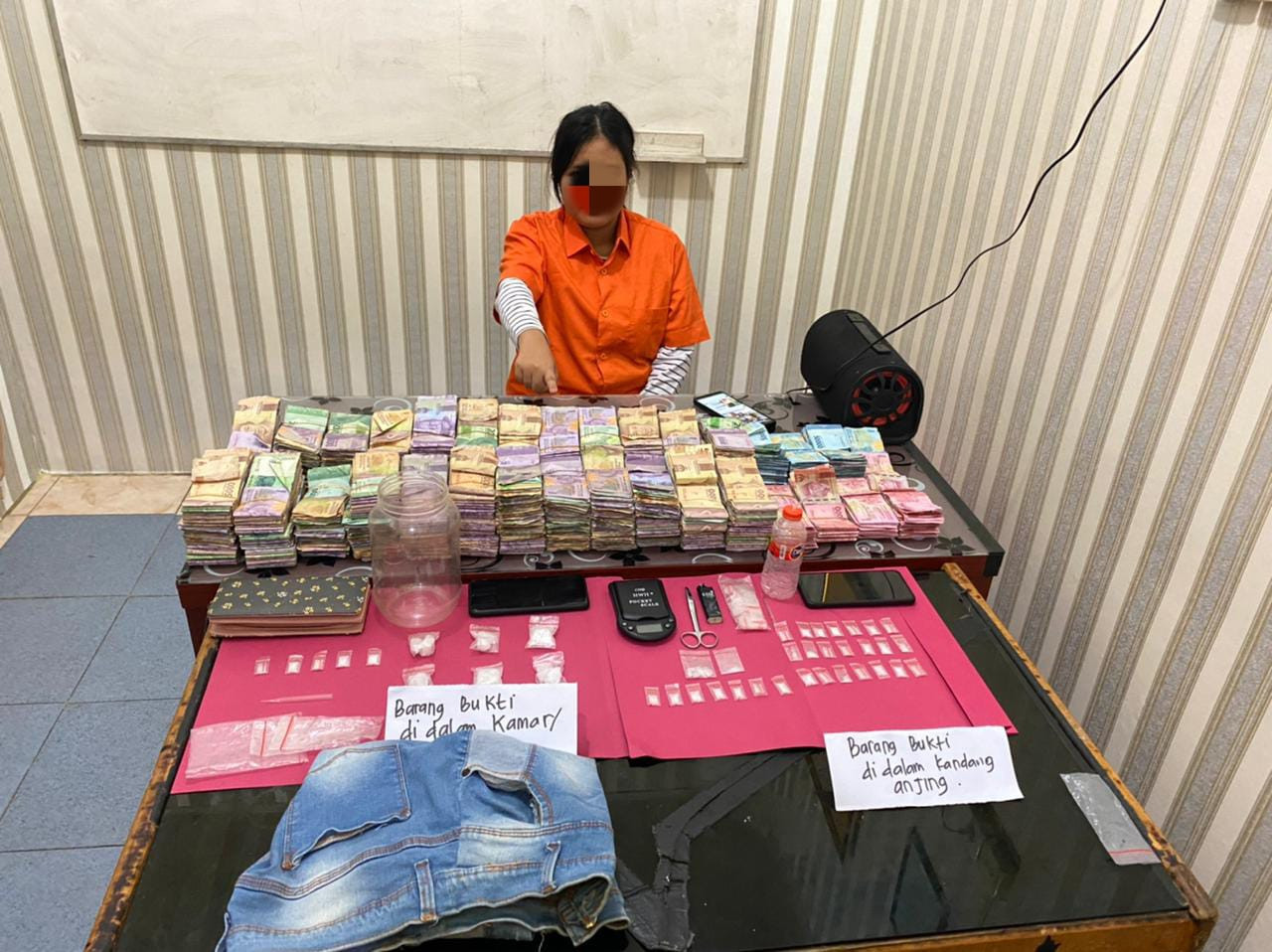 Suami Kabur,Istri Tertangkap Polisi di Desa  Pulau Birandang 