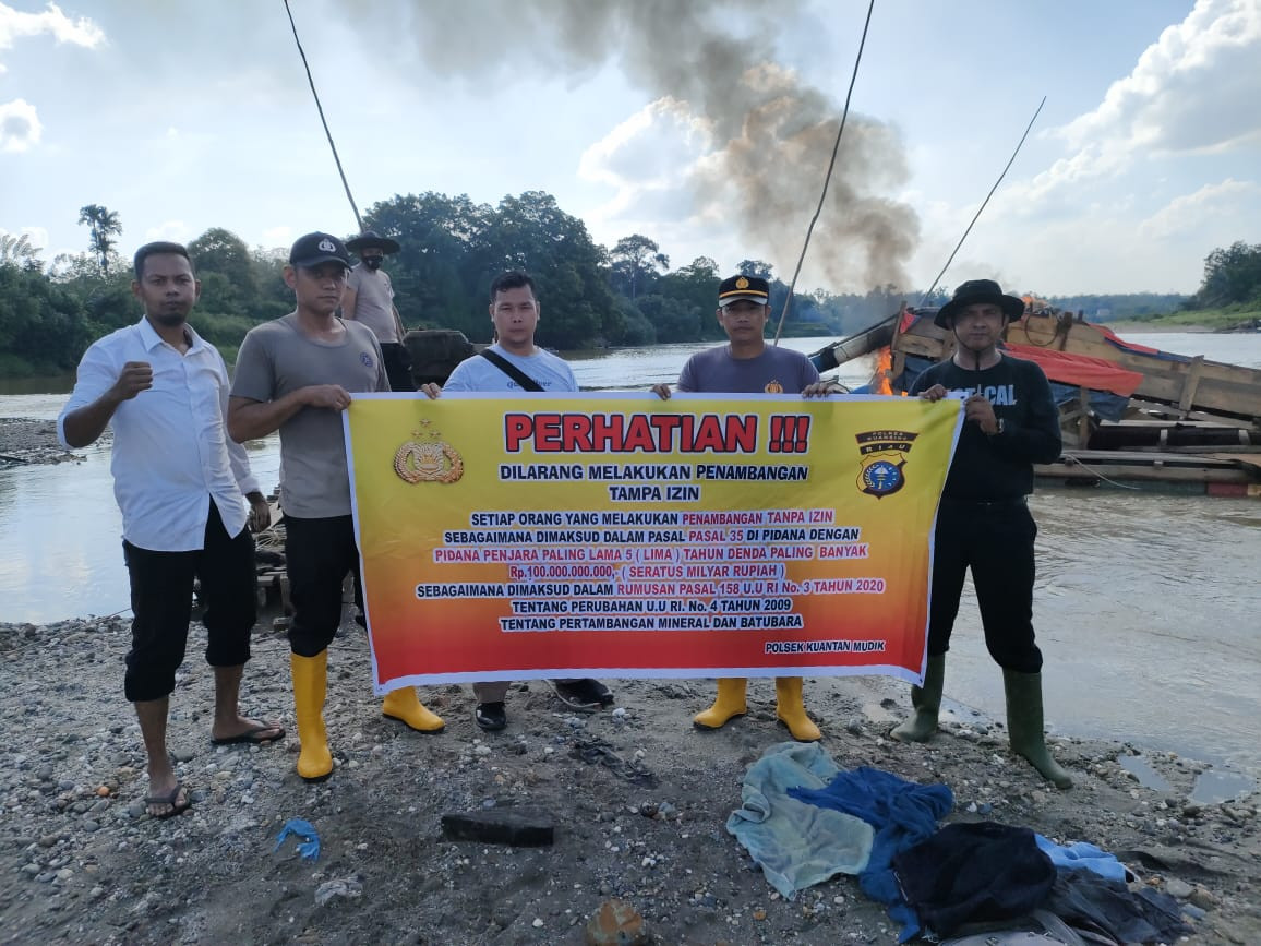 Penindakan Terhadap PETI Di Aliran Sungai Batang Kuantan Gunung Toar Kuansing