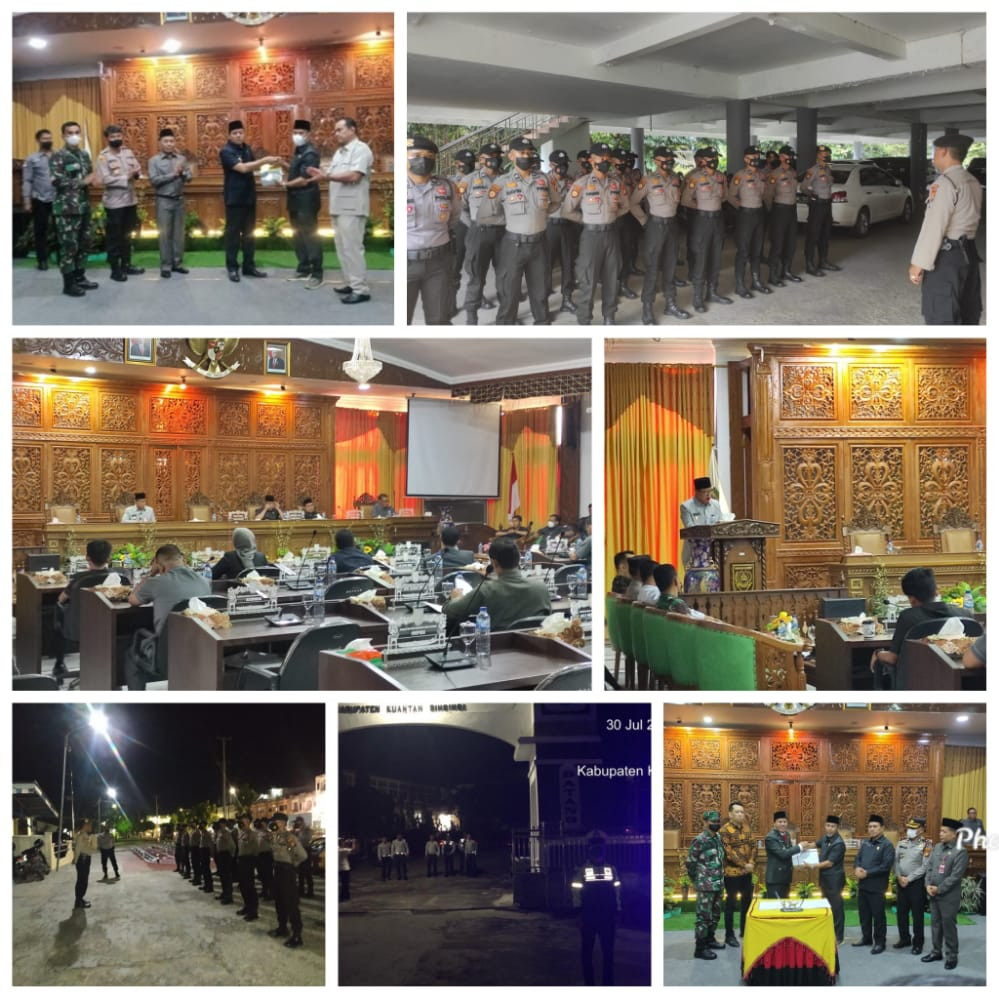 Polres Kuansing  Amankan  Kegiatan Rapat Paripurna DPRD Kuansing