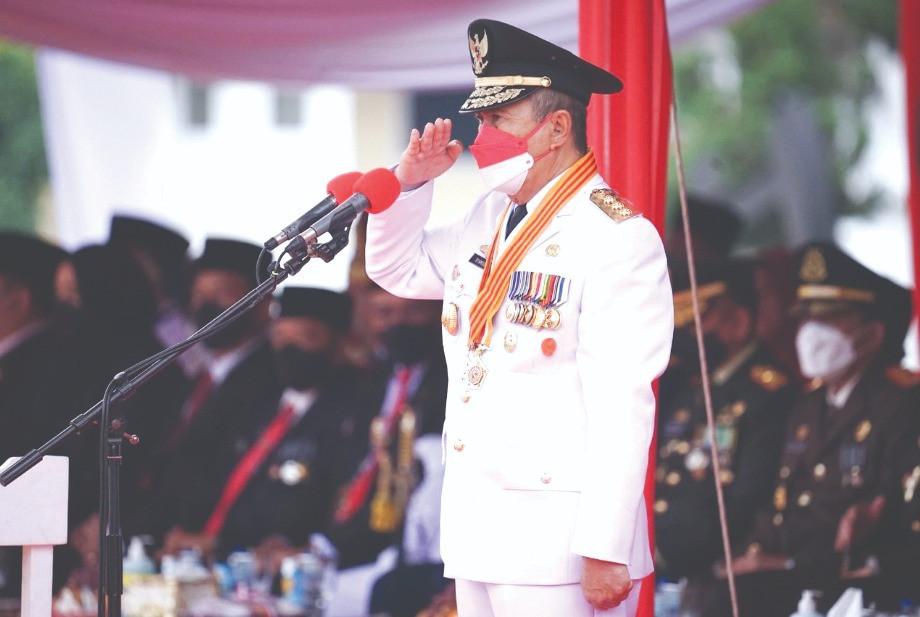 Peringati HUT ke 77 RI di Riau berlangsung Khidmat