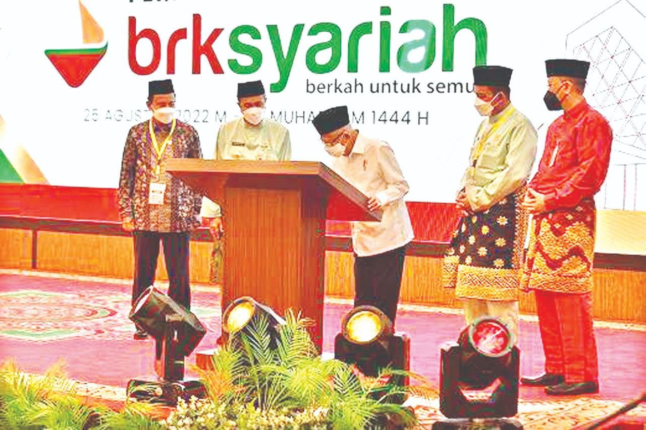 Resmikan BRK Syariah Wapres Ma,ruf Amin Sampaikan 3 Pesan 