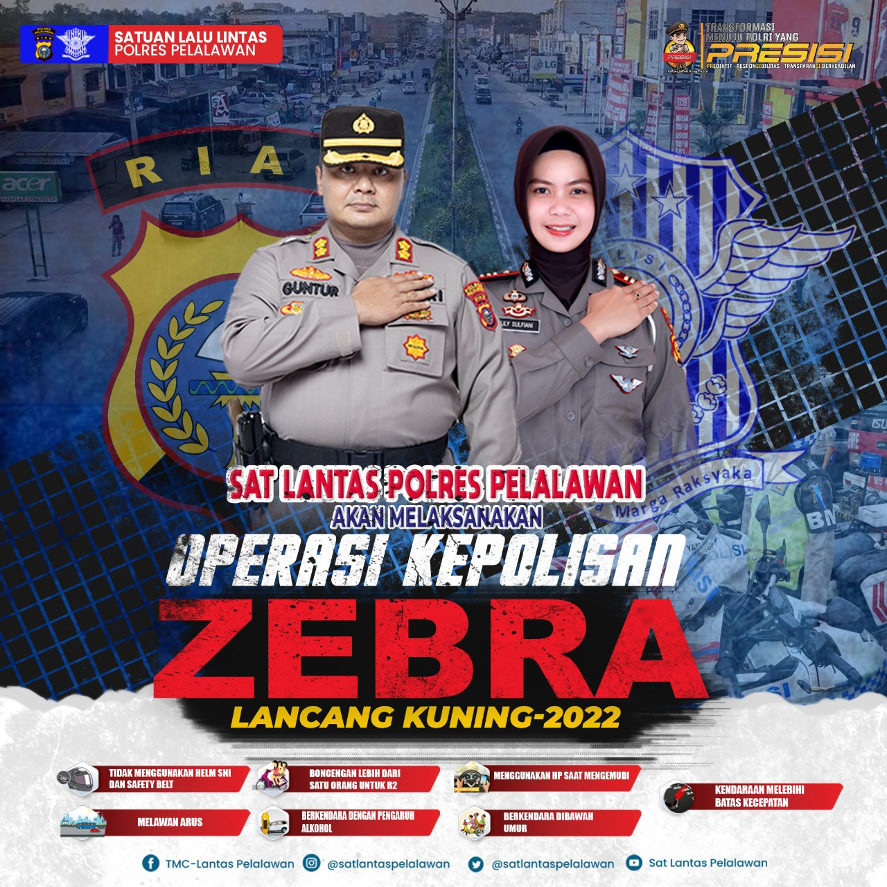 Satlantas Polres Pelalawan Akan Gelar Operasi Zebra Lancang Kuning 2022