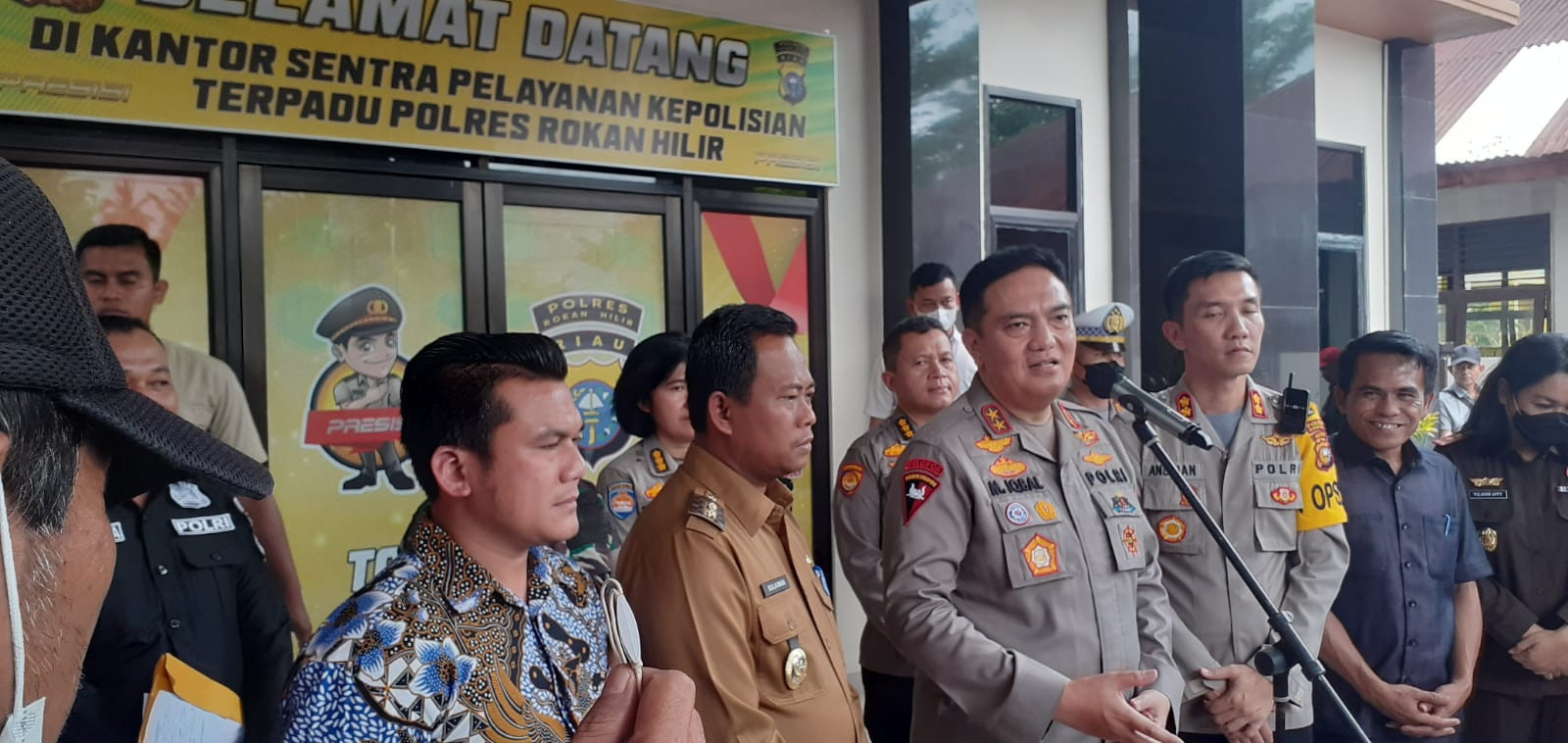 Kapolda Riau Irjen M.Iqbal Resmikan Kantor Pelayanan Terpadu Polres Rohil Di Bagansiapiapi