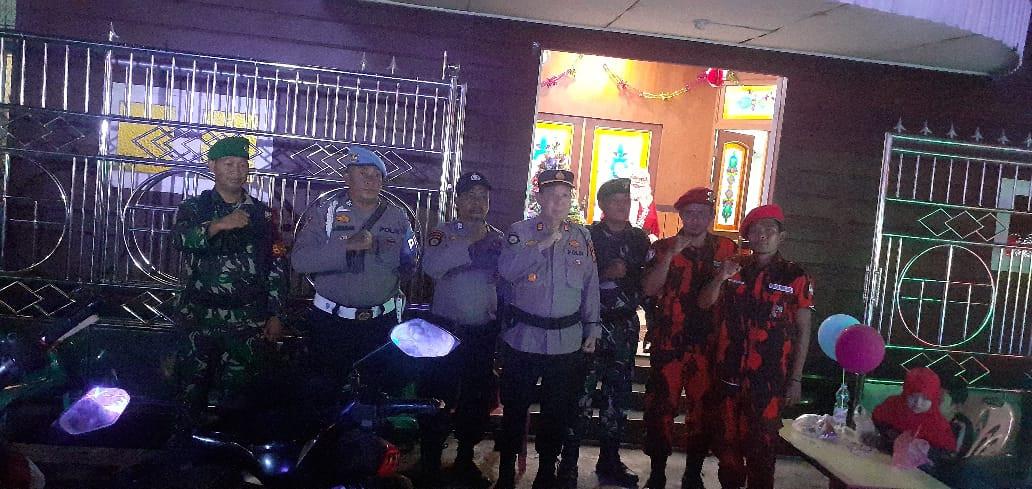 Malam Pergantian Tahun, Polsek Bangko Patroli Dikeramaian, Pengamanan Gereja