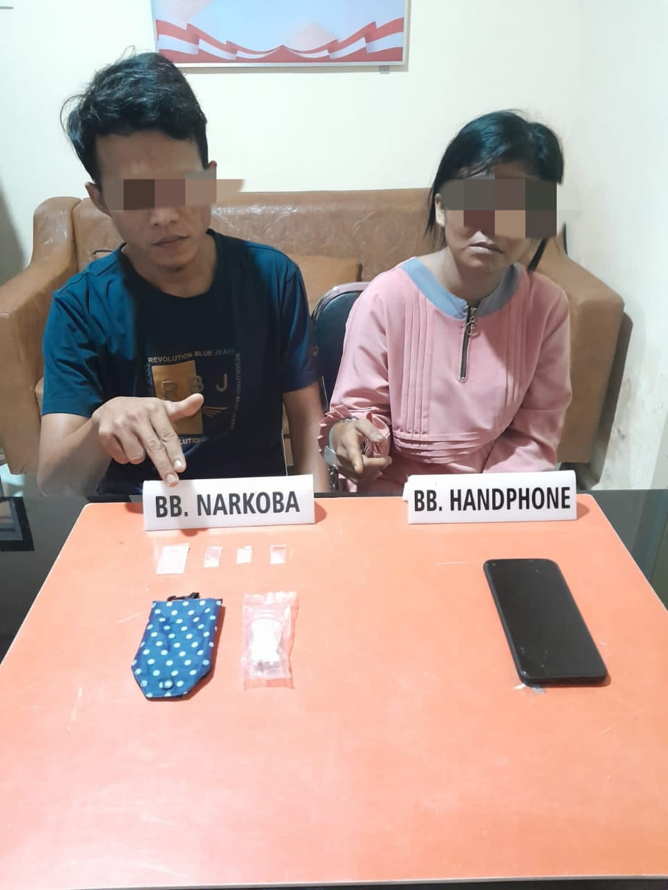 Transaksi Shabu di Jembatan Pulau Rambai, 2 Orang di Bekuk Satresnarkoba Polres Kampar