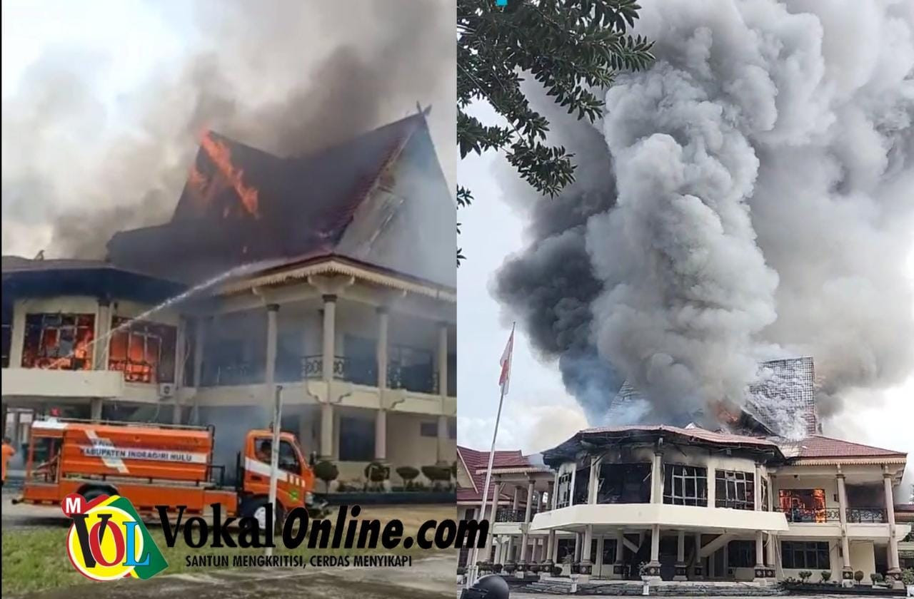 Ini Asal Apinya, Gedung DPRD Inhu Hangus Terbakar