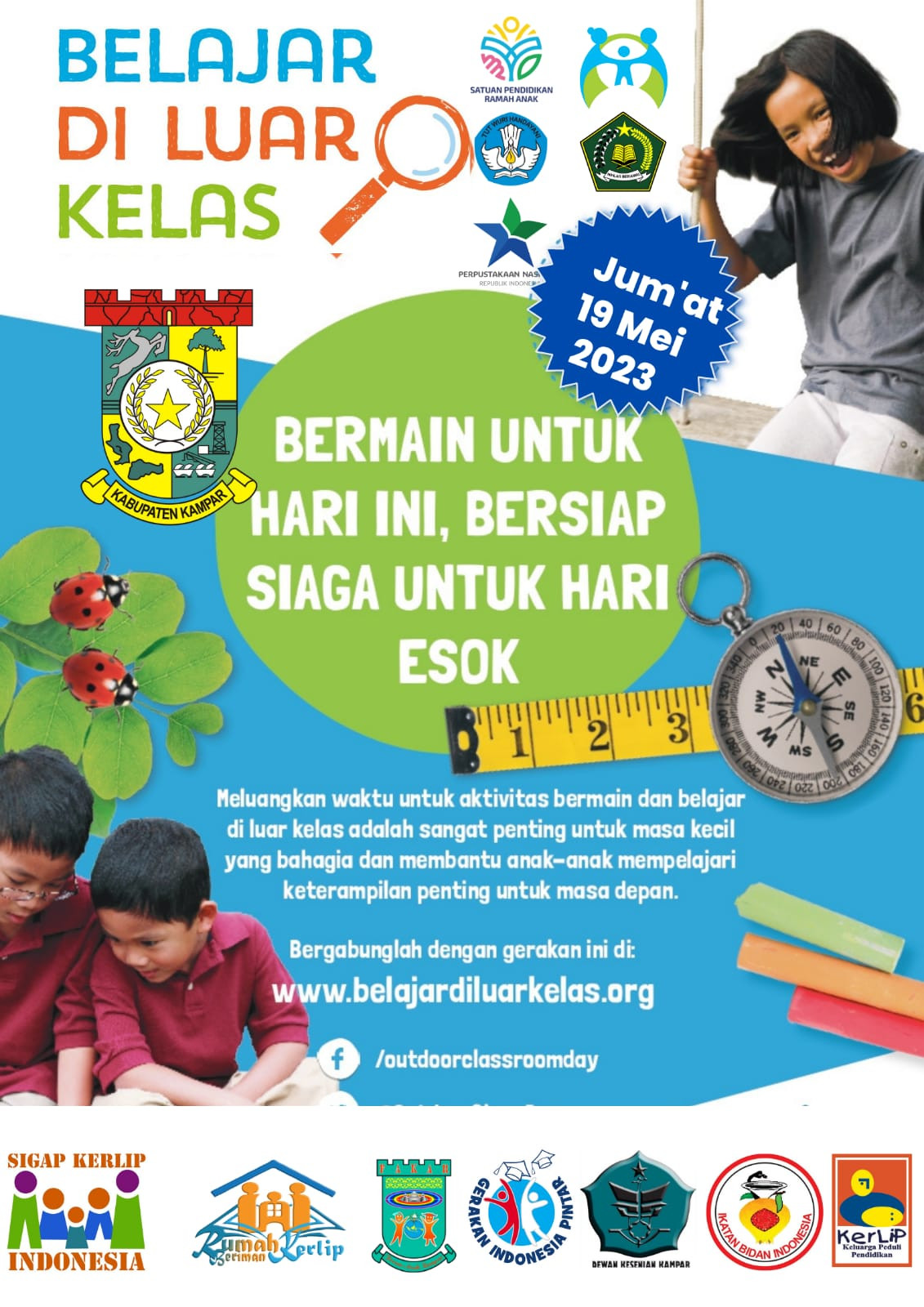 Pj Bupati Kampar Galakan Kampanye Global Belajar di Luar Sekolah