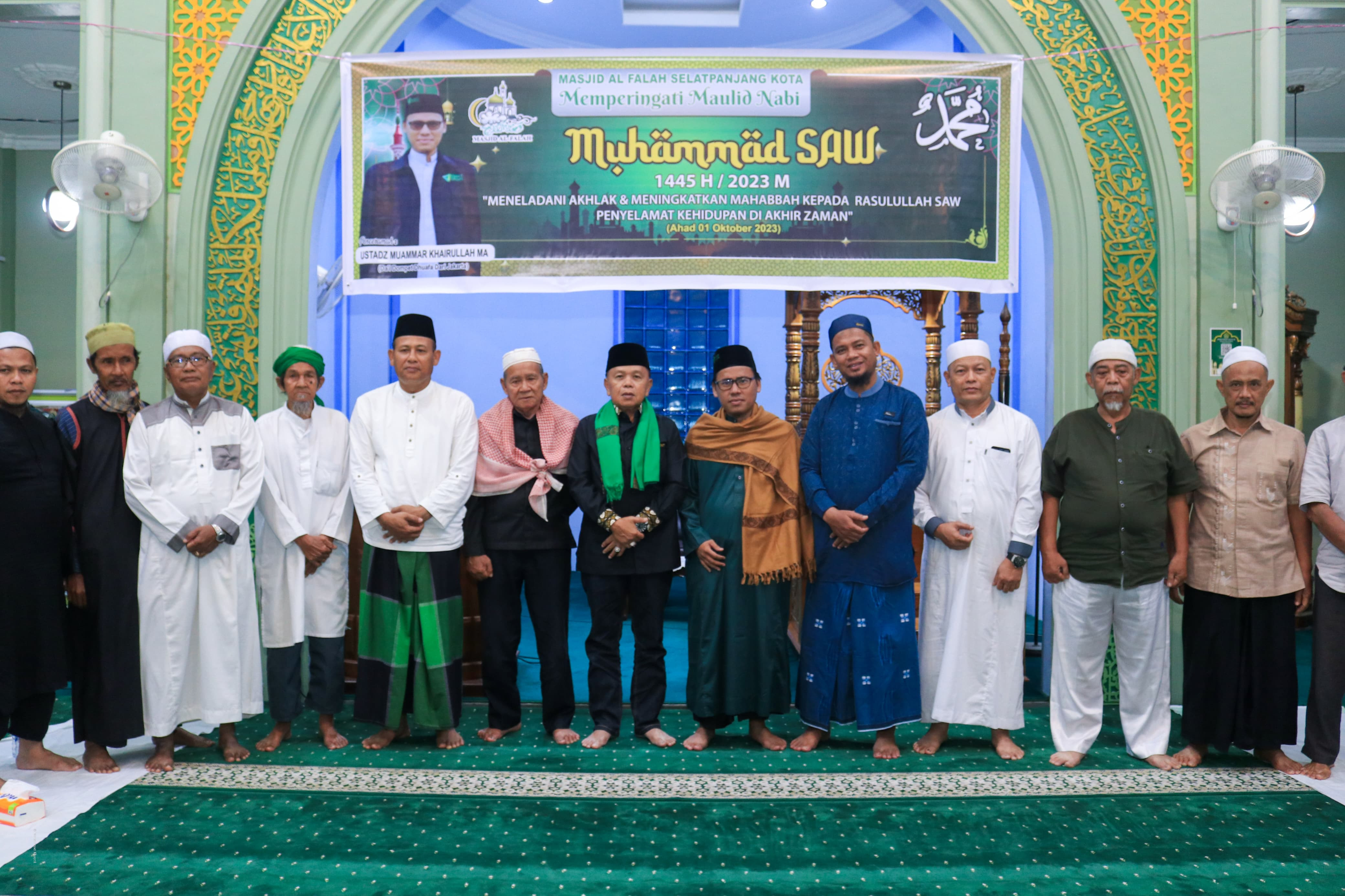 Plt Bupati Asmar Ikuti Peringatan Maulid Nabi di Masjid Al Falah