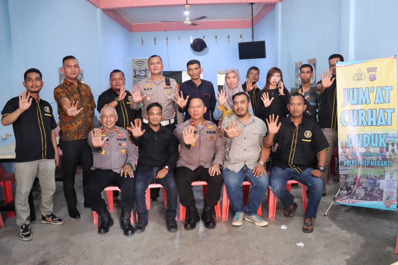 Jumat Curhat, Polres Meranti Ajak Granat Terus Sosialisasikan Bahaya Narkoba