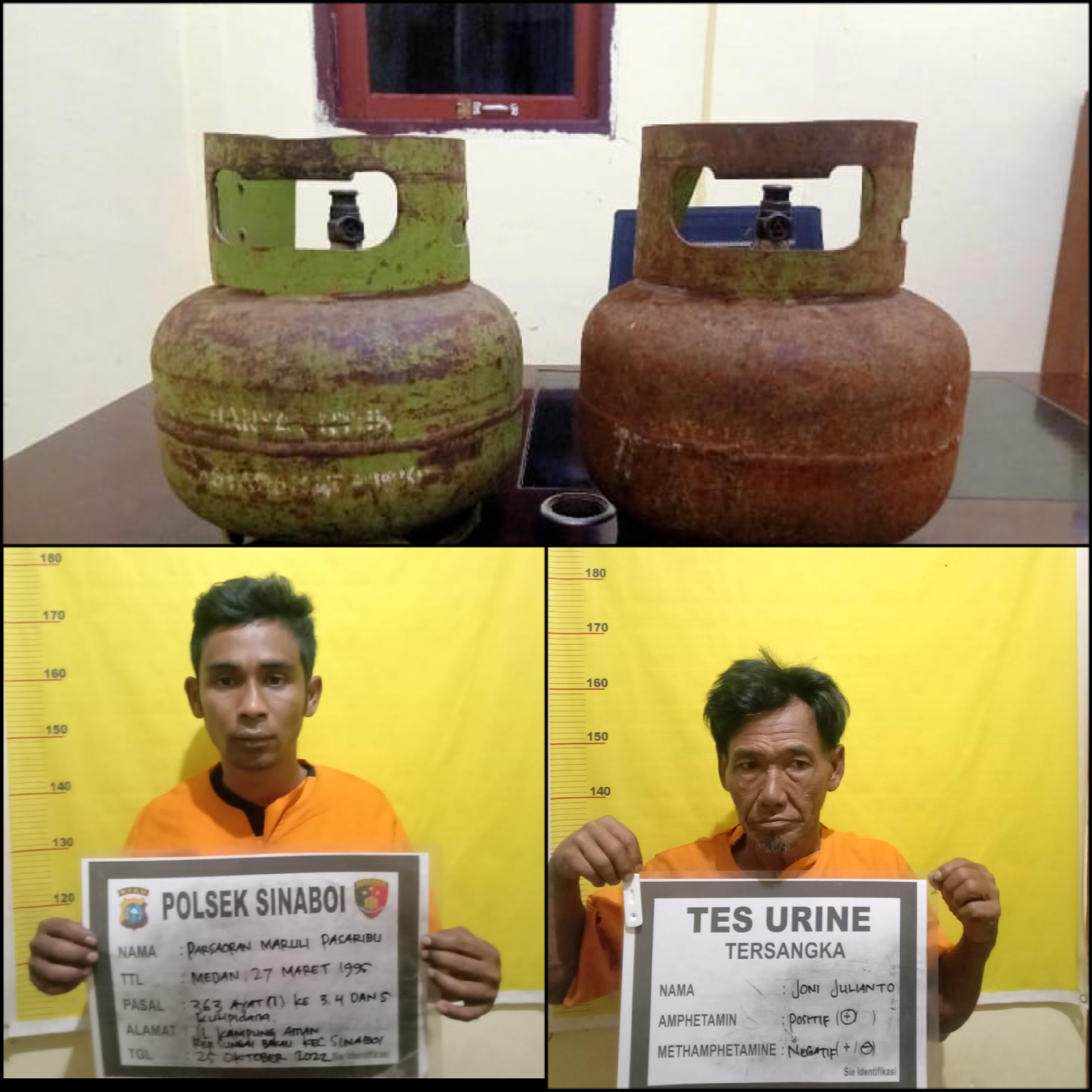 Curi Tabung Gas LPG dan Garam,Dua Pencuri Di Sinaboi Ditangkap