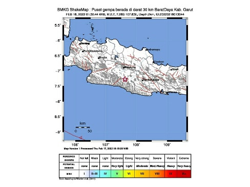 Gempa Jawa Barat Tidak Berpotensi Tsunami