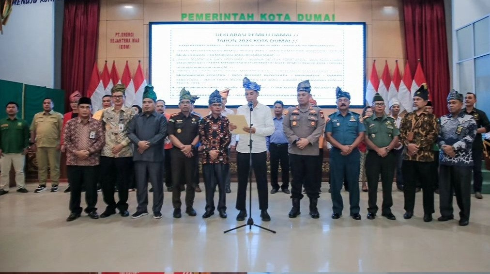 Wali Kota Dumai Pimpin Deklarasi Pemilu Damai 2024