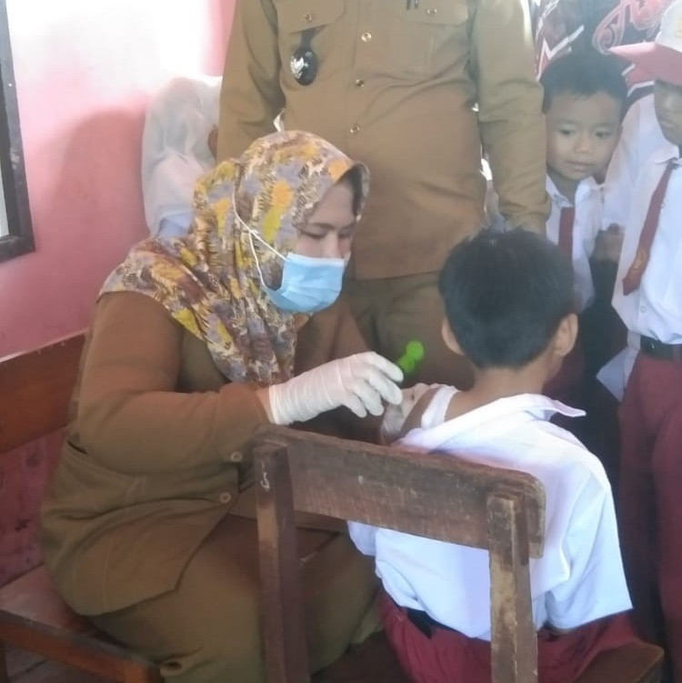 Kepala Desa Labuhan Bilik Tijau Vasinasi Di Sekolah