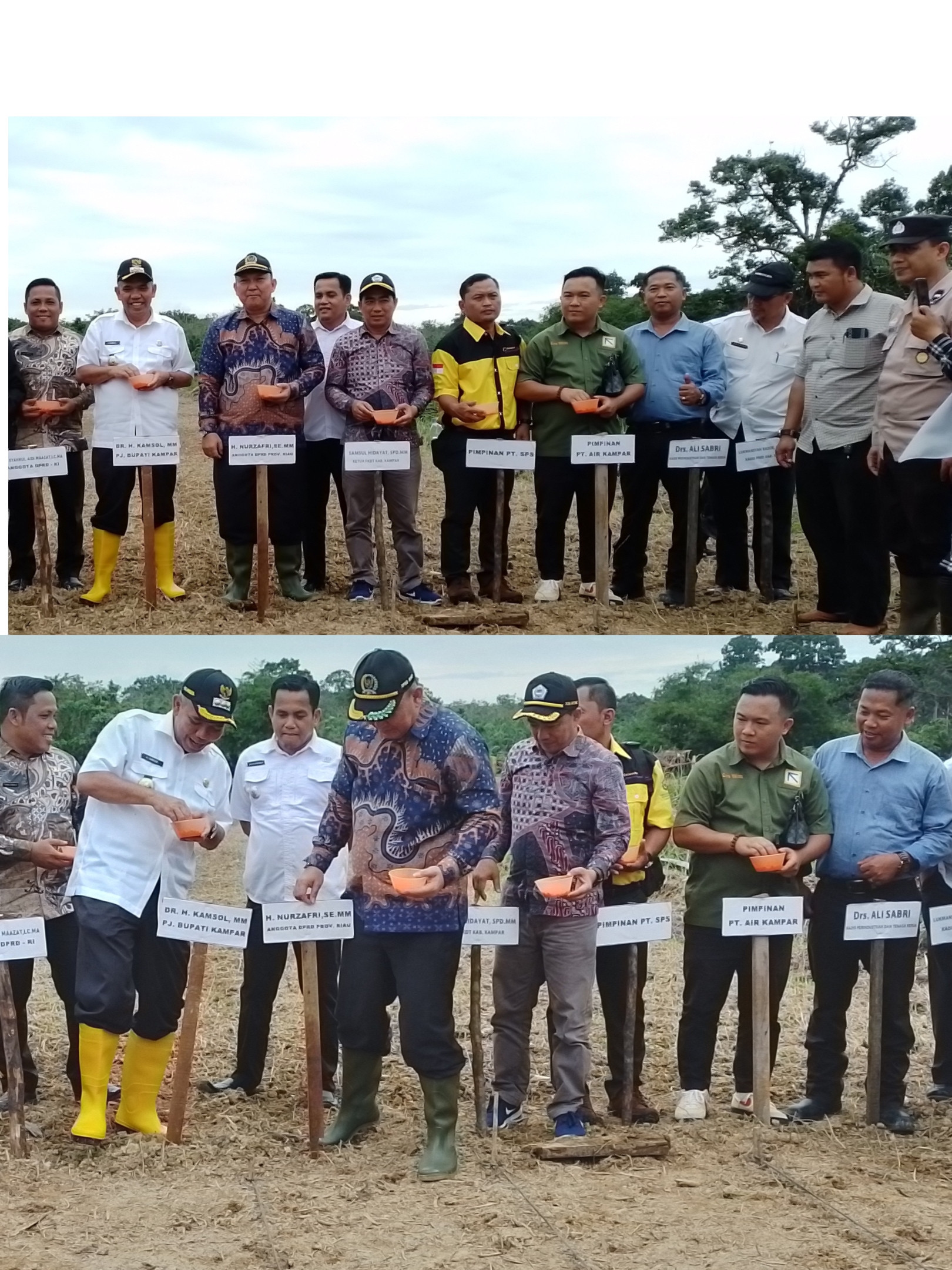 PT Air Kampar Salurkan Bantuan CSR, ke Kelompok Pertanian KWT Desa Pulau Birandang 