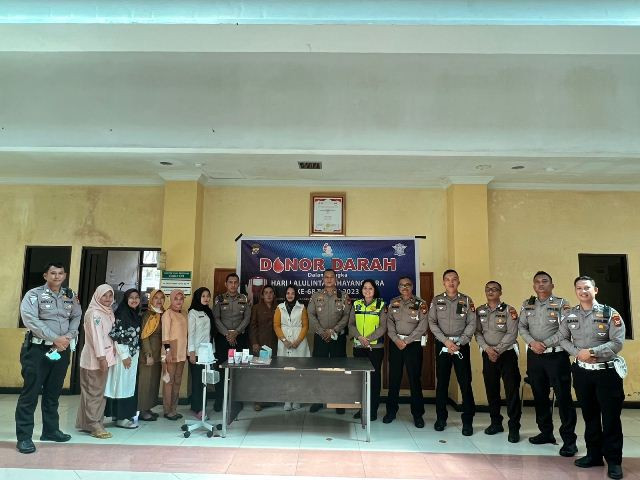 Hari Lalulintas Bhayangkara ke-68, Satlantas Polres Meranti Gelar Aksi Donor Darah