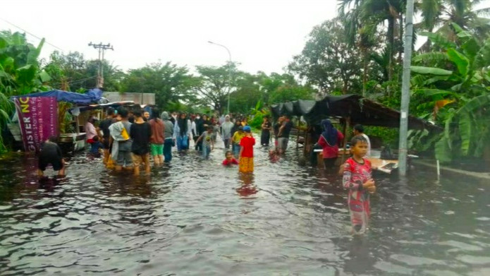 Pemukiman di Bengkalis Kota Terendam Banjir