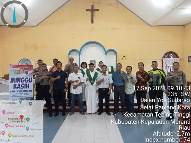 Minggu Kasih, Polres Meranti Sampaikan sejumlah Hal Penting ini kepada Jemaat Gereja Katolik 