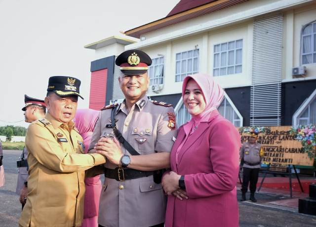 Plt Bupati Asmar Hadiri Kenal Pamit Pejabat Polres Meranti